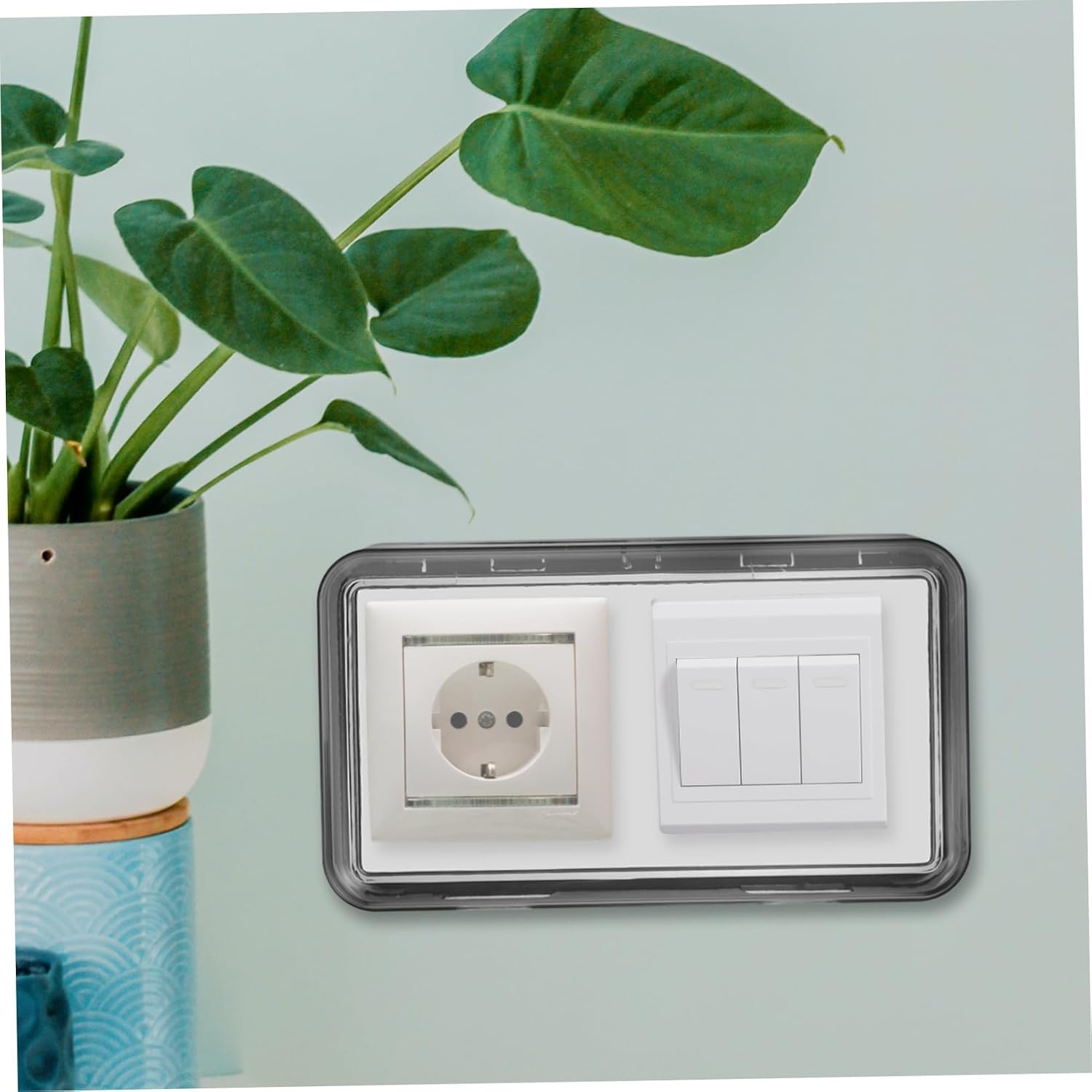 OSALADI 5pcs Bathroom Outlet Cover Wall Plug Covers Socket Protective Outlet Case Adhesive Socket Electrical Box Space-saving Wall Protector
