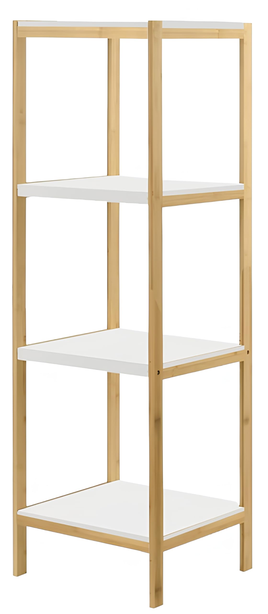 Support en bambou étagère de rangement 4 plateaux bois maison