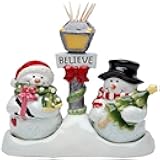 Cosmos Gifts 10650 Snowman Salt and Pepper Set/Toothpick Holder, 5-1/4-Inch