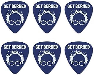 Get Berned Burned Bernie Sanders Burning Democrat Hair Novelty Guitar Picks Medium Gauge - Set of 6