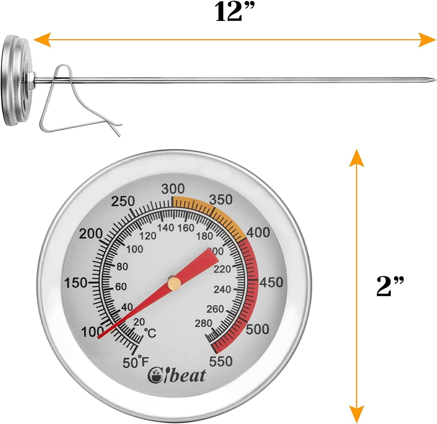 Review Candy Meat Food Thermometer for Kitchen Cooking, Instant Read Deep Fry Thermometer with