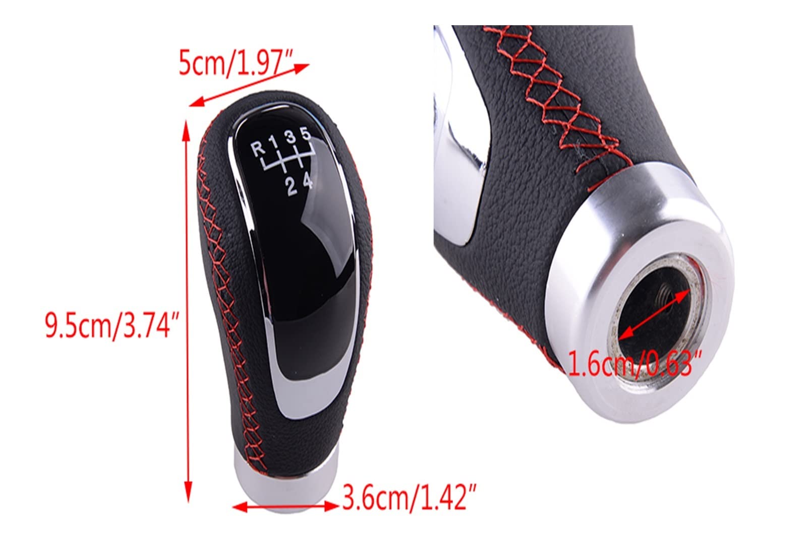 Perilla del cambio 5/6 Velocidad Manual Universal Manual Gear Shift Knob De Palanca Palanca De Palanca Accesorios Para La Cabeza De Palanca