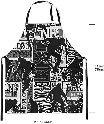 Miniatura 3 de Castle Fairy Delantal de patineta, delantales de cocina deportivos para patineta, niños y adolescentes