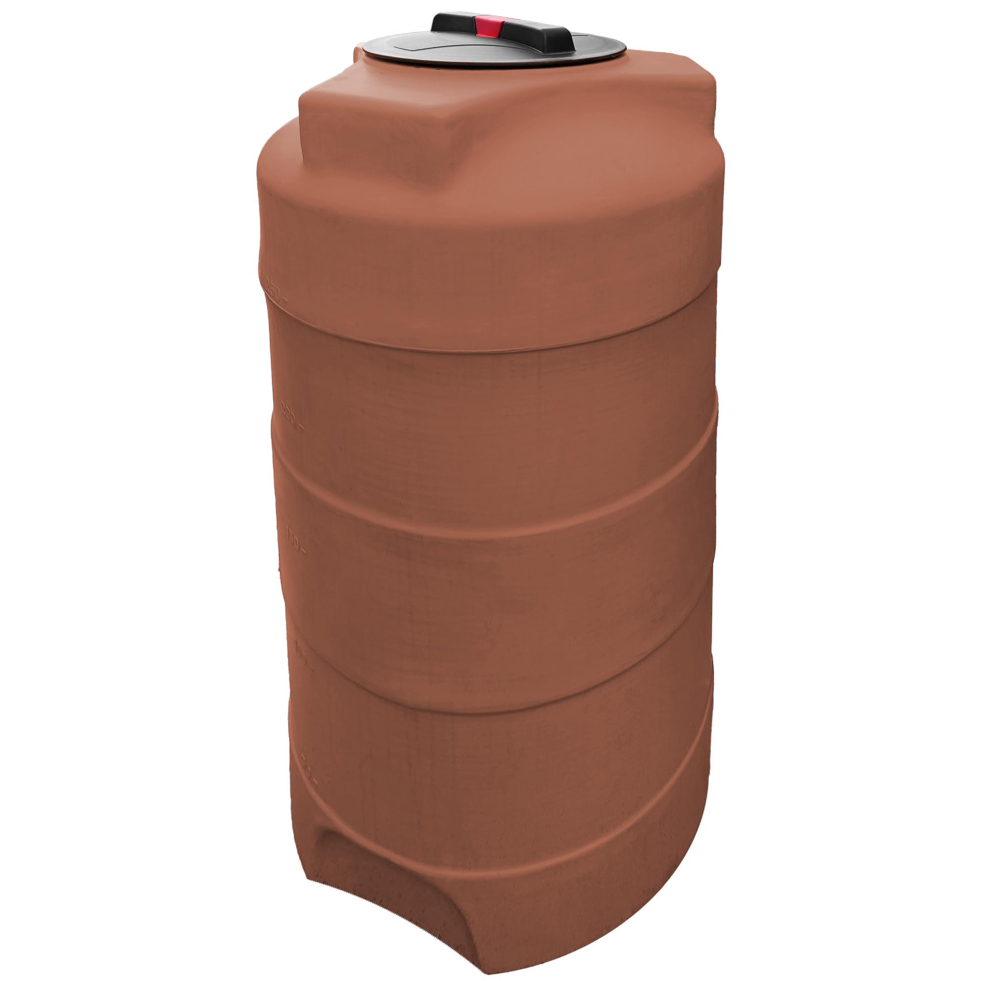 Esto Serbatoio Acqua Verticale FINTA TERRACOTTA 300L o 500 L Cisterna Cilindrica, Bidone Acqua Potabile in Polietilene Atossico Serbatoio Piovana, Pompa (300 Litri)