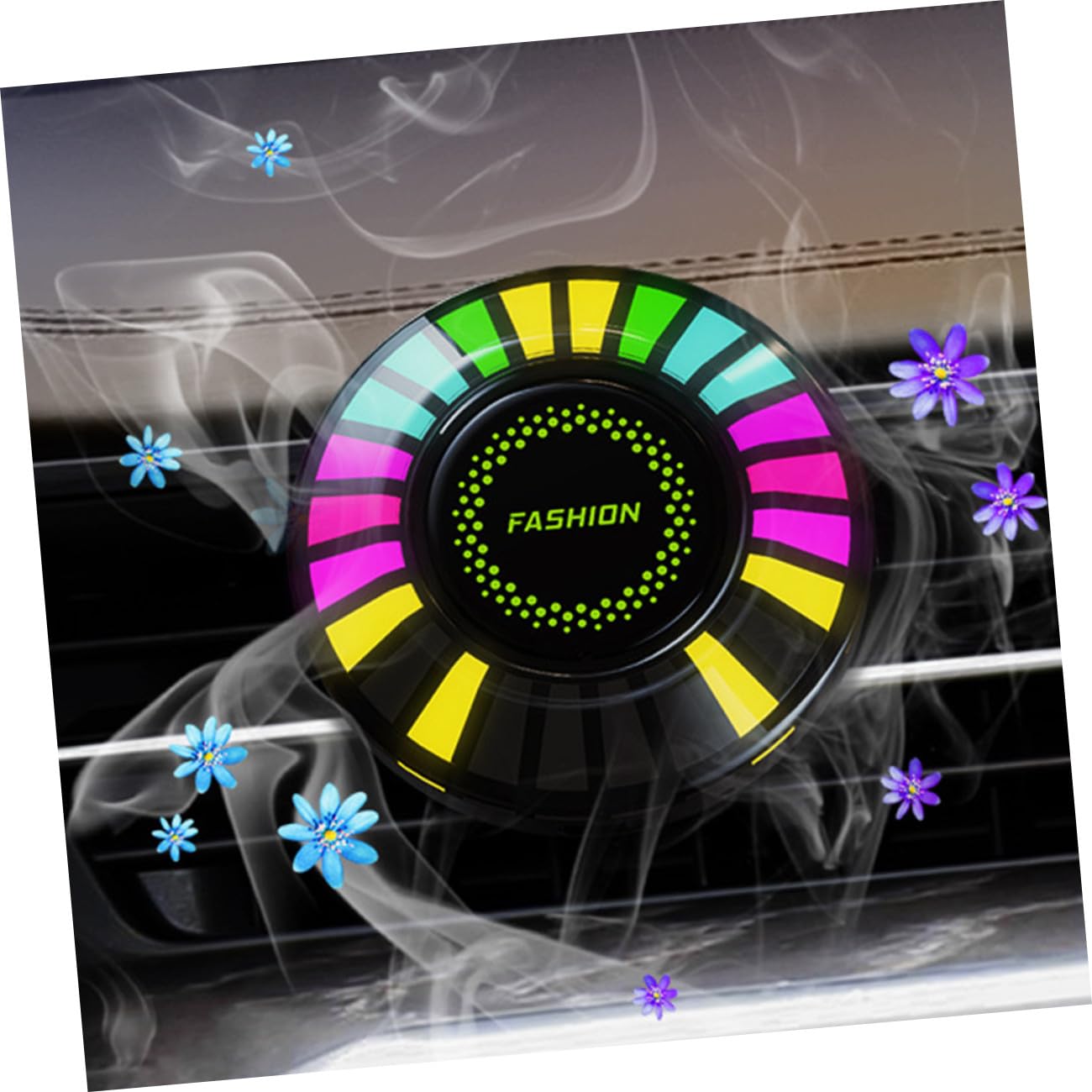 MAGICLULU 4 Pezzi Diffusore Aria per Auto con LED Rgb Decorativa Modalità Illuminazione Regolabili Facile da Installare Accessorio per Auto per Amici e Famiglia