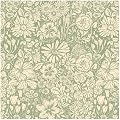 Floral Wallpaper Peel and Stick Wallpaper Boho 17.3''×78.8'' Self Adhesive Wall Paper Green and Beige Contact Paper Removable Modern Wallpapers Decorative for Bedroom Bathroom Cabinets Decor Vinyl