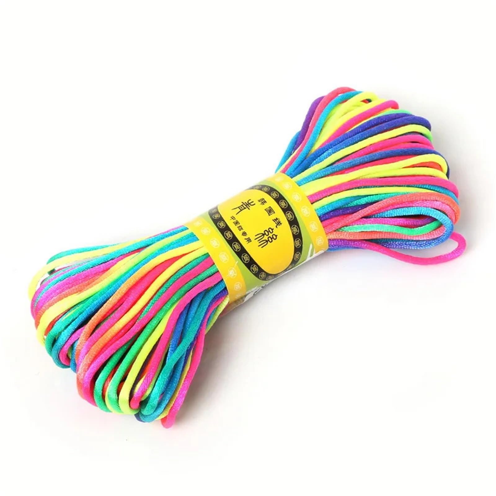Nylon Cord Thread 10pcs 2.5mm 20Meters Soft Satin Rattail Silk Nylon Macrame Cord Kumihimo String for Making Bracelet, Necklace, Chinese Knot(Mixed Color)