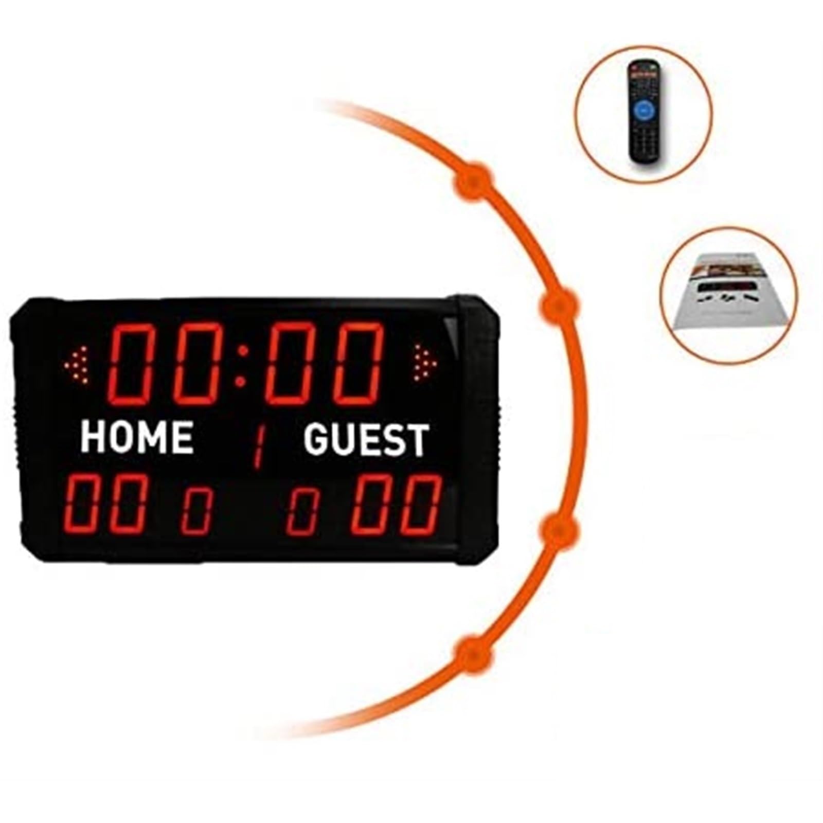 Digitale Elettronico del Tabellone Segnapunti Colpo di Secondi Del'interno LED 12/24/30 for Pallacanestro, Baseball/Calcio/Tennis Facile Vedere Sia all'Interno Che all'Esterno