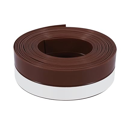 Generic Draught Excluder Strip, Elastic Dustproof Sealing Strip, Silicone Rubber Soundproof for Door for Window(Brown)'