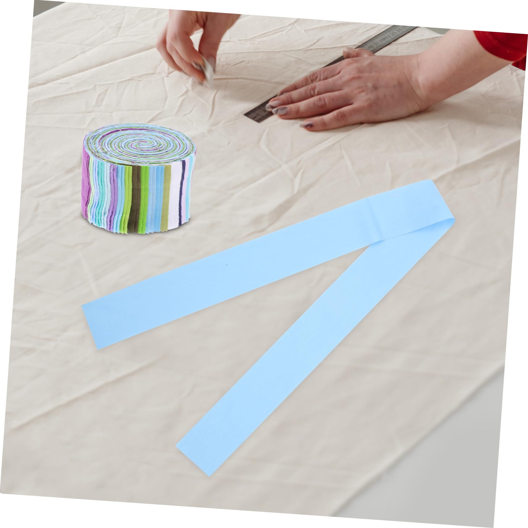 SEWACC Cotton Quilting Strips Set DIY Fabric Bundles for Winter Quilting Delicate Patchwork Supplies