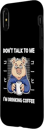 Miniatura 8 de iPhone 12 mini Pig Don't Talk To Me I'm Drinking Coffee Japanese Style Case