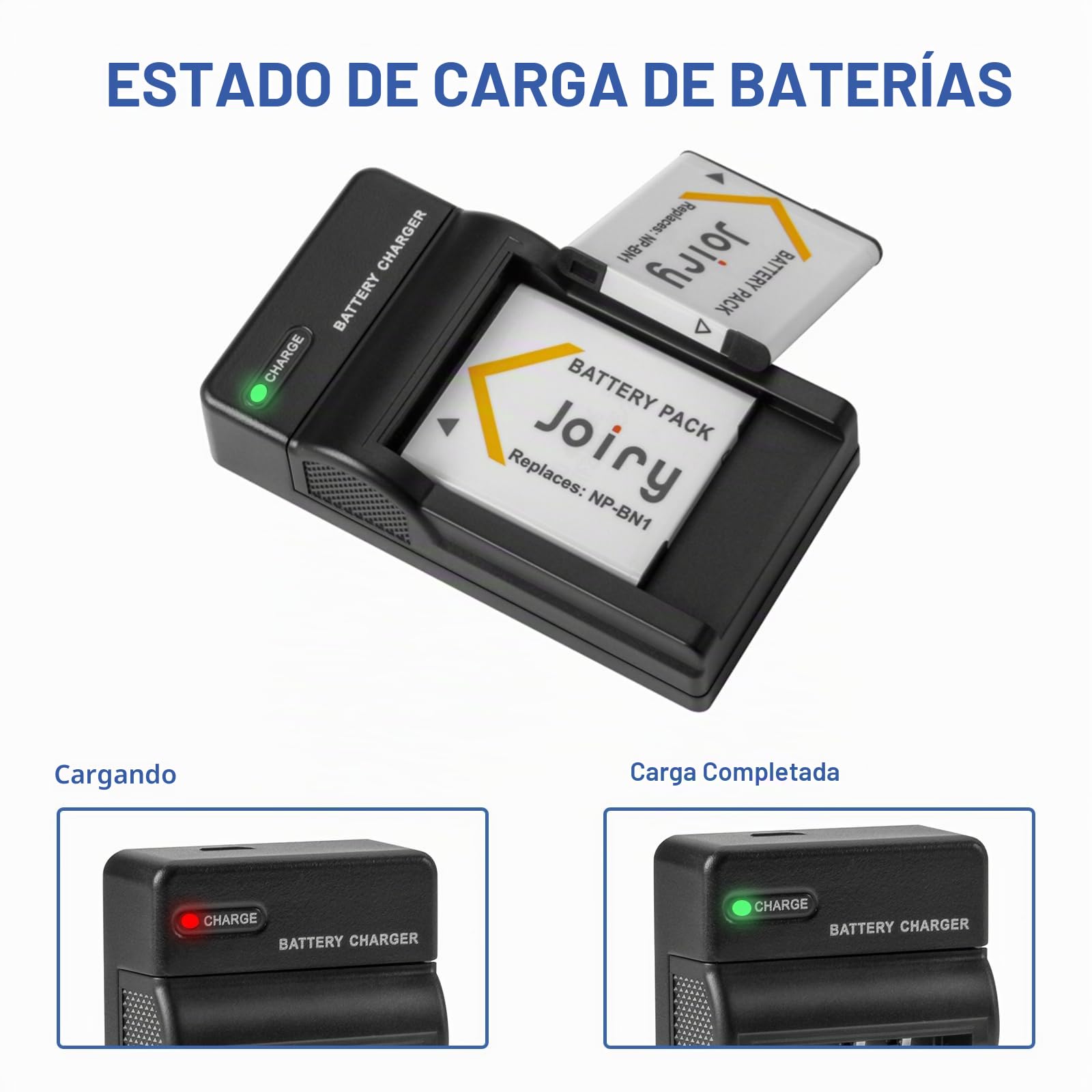2 X NP-BN1 Batería de Repuesto y Cargador Compatible con Sony Cyber-Shot DSC-QX10 DSC-QX30 DSC-QX100 DSC-TF1 DSC-TX10 DSC-TX20 DSC-TX30 DSC-W530 DSC-W570 DSC-W650 DSC-W800 DSC-W830 Digital Cameras