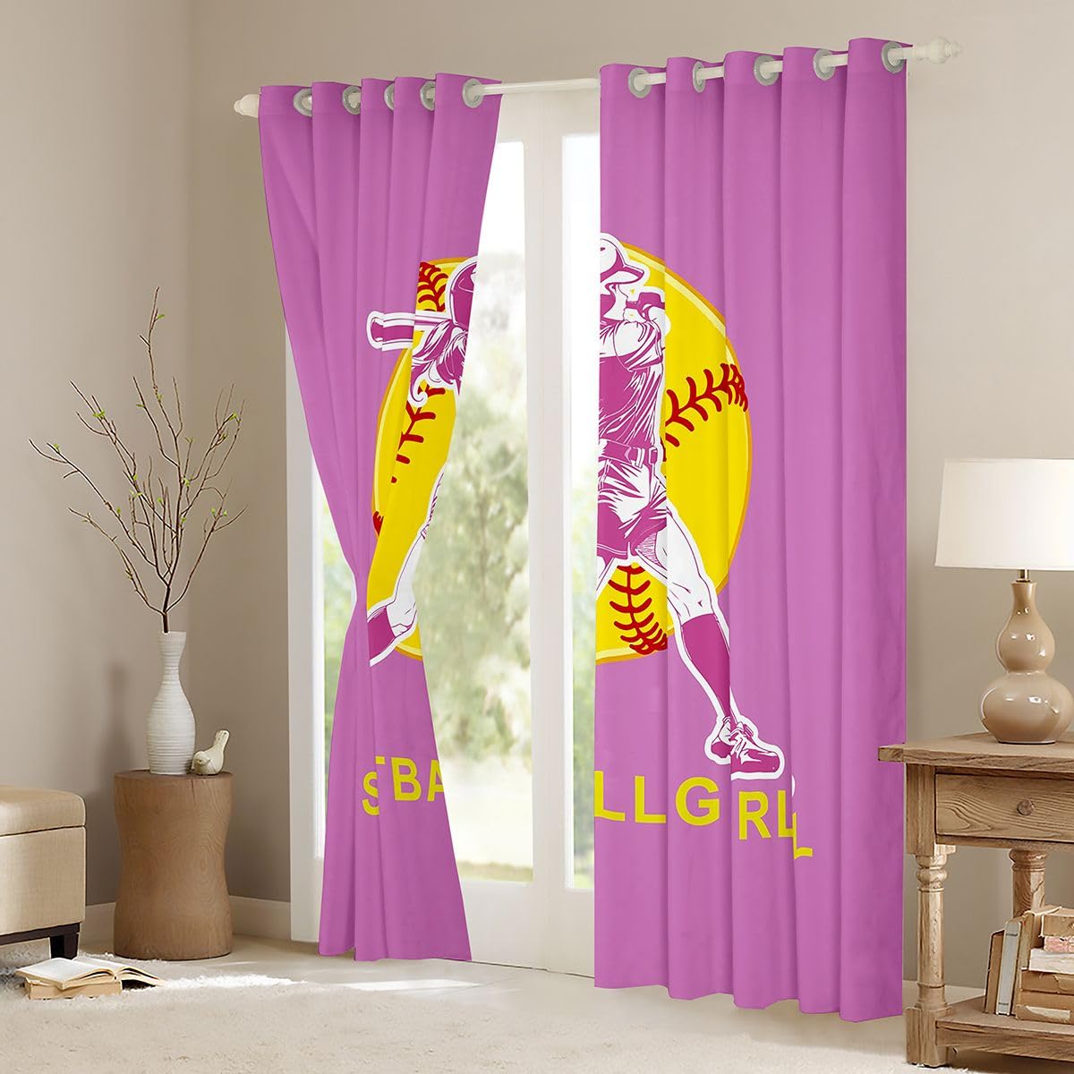 Homewish Lot de 2 Rideau Occultant 117x137cm Douxball Féminin