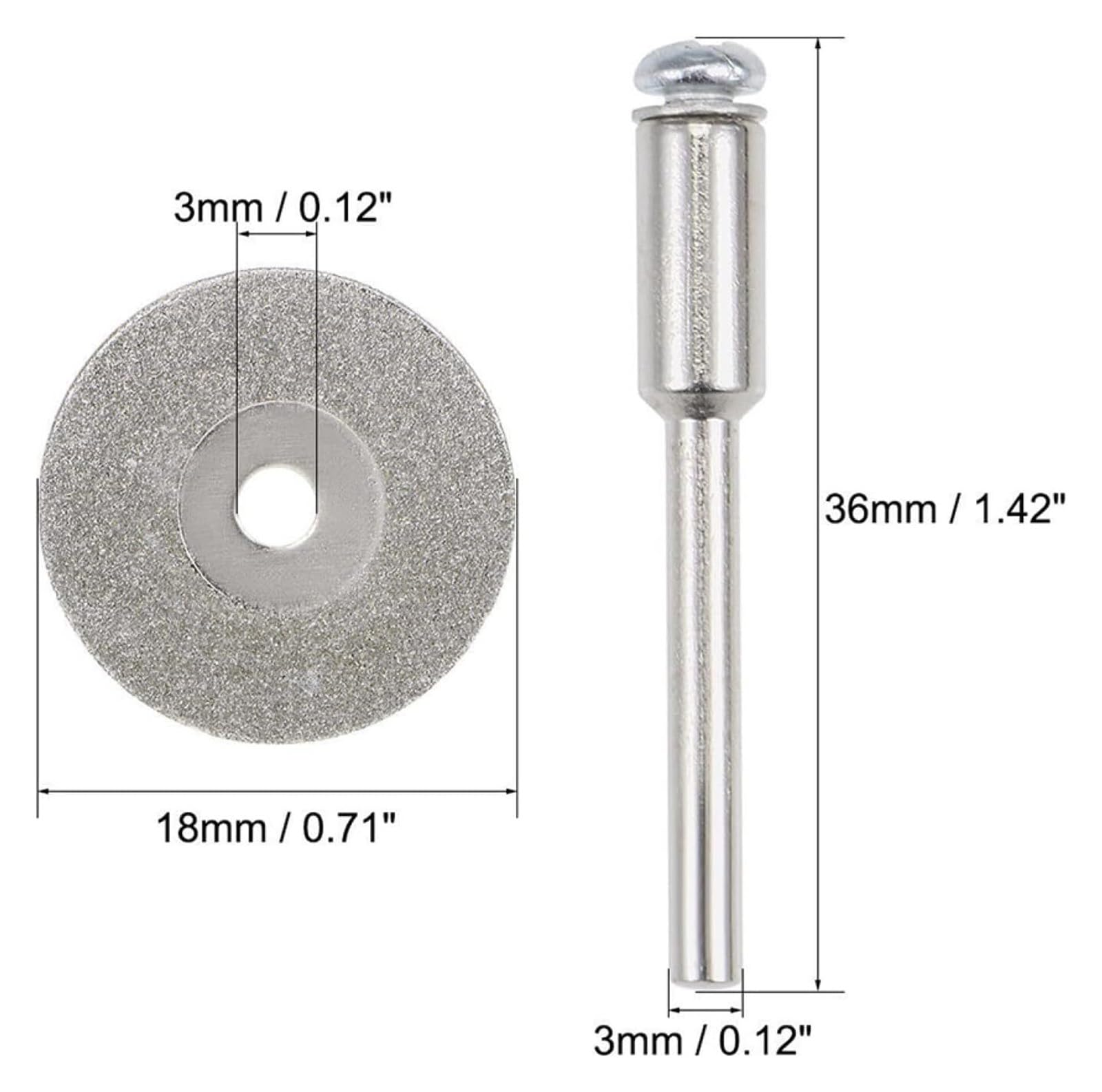 Diamentowe tarcze tnące do szlifierek kątowych, 10 szt. 18 mm diamentowe tarcze tnące do szlifowania Kamienie szlachetne Szklane płytki porcelanowe Brzeszczoty do pił Cięcie narzędzi obrotowych