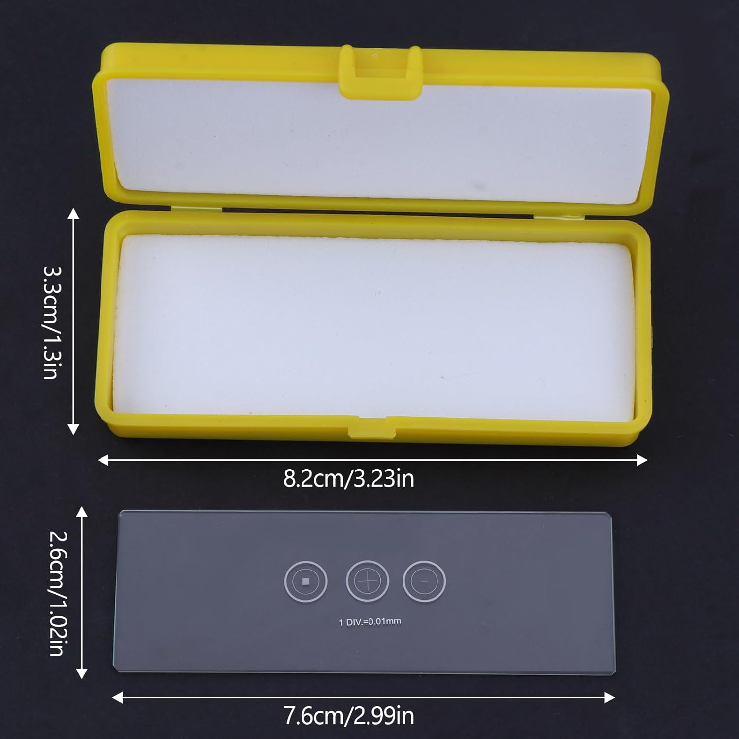 Microscopes Stage Micrometers Calibration Slide 0.01mm Multifunctional Reticle Calibrating Ruler