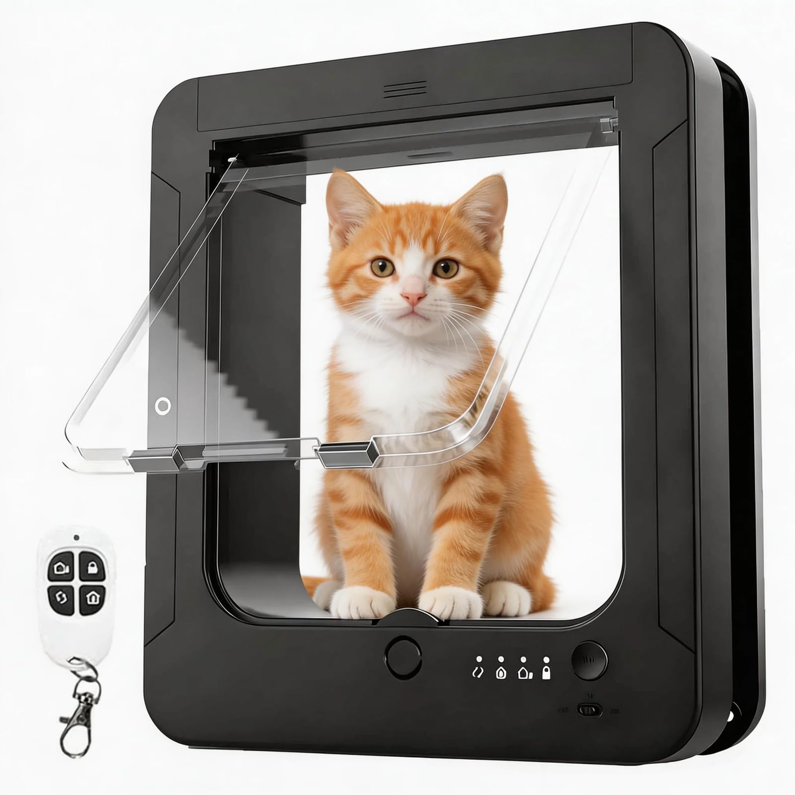 Chatière intelligente pour chat et petit chien | Porte électronique haut de gamme 4 voies