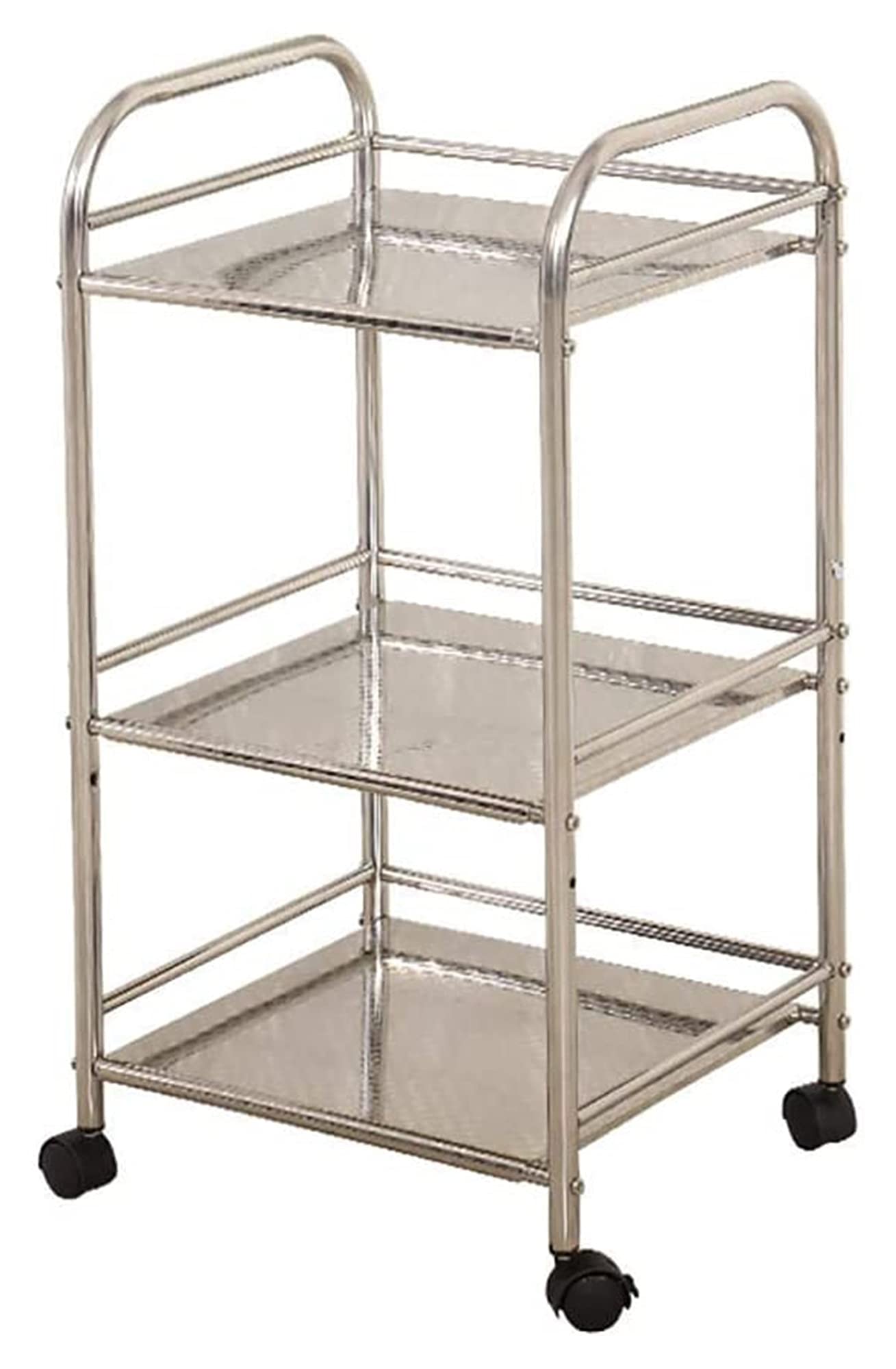 Ruchalne Wózki Półki Do Przechowywania Kuchenki Wózek Wózek Medyczny Narzędzie 3 -Poziomowe Sprzęt Medyczny Rolling Cart, Wóz Salonowy Z Uniwersalnym Kołem Hamulcowym, Idealne Do Kliniki Szpita