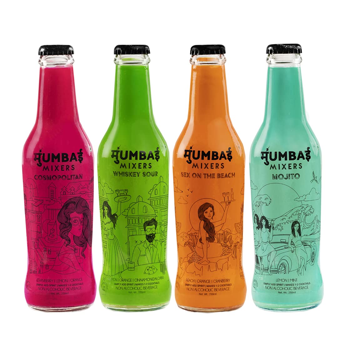 Buy Mumbai Mixers All Natural Flavours Cocktail Mix Glass Bottle Zero