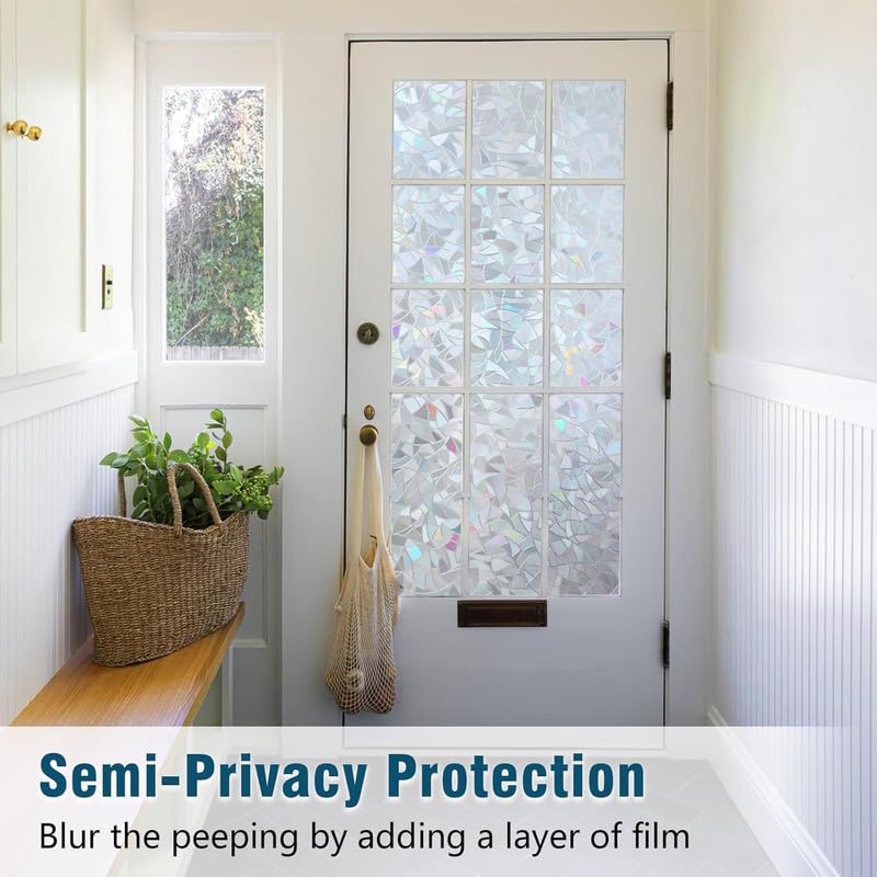 Image of Decorative Glass Film Window Film for Glass for Sunlight Window Film for Glass Ideal for bathrooms, Office Cabins, Living Rooms, Balconies Self Adhesive Glass Film (C Mosaic |16 X 36 Inchs