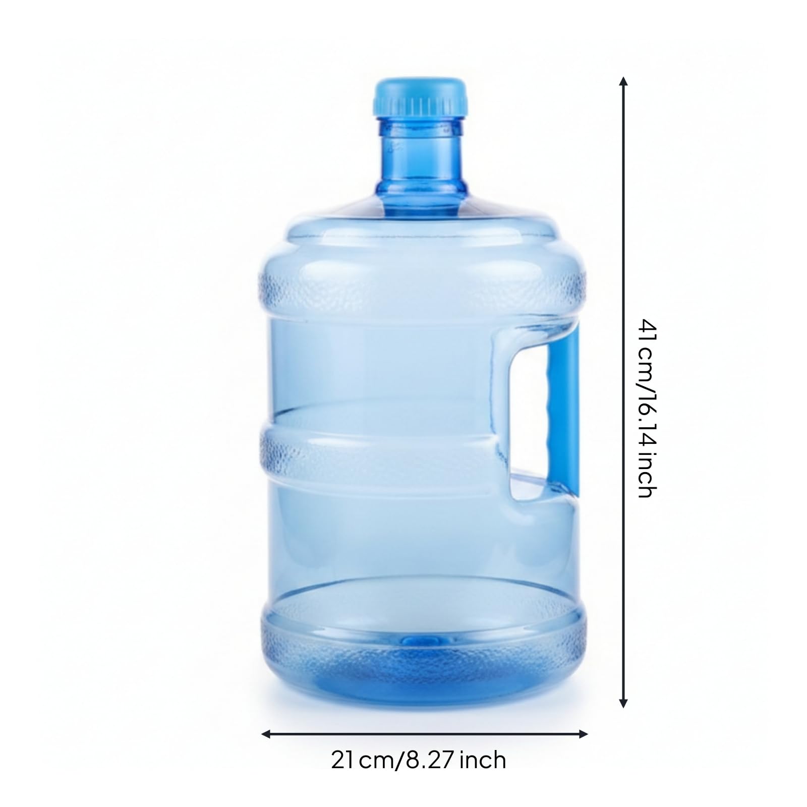 rockible Contenedor de Agua Botella Garrafa Recipiente de PET Reutilizable con Rosca Hermética y Forma Cilíndrica para Almacenamiento y Vertido sin Fugas, 10L