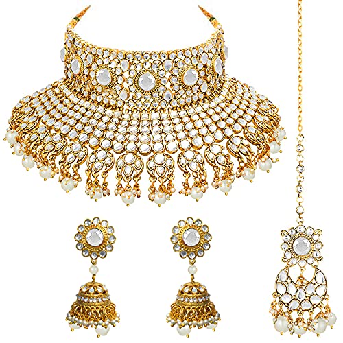 Aheli Ethnic Kundan Pearl Bridal Ch…