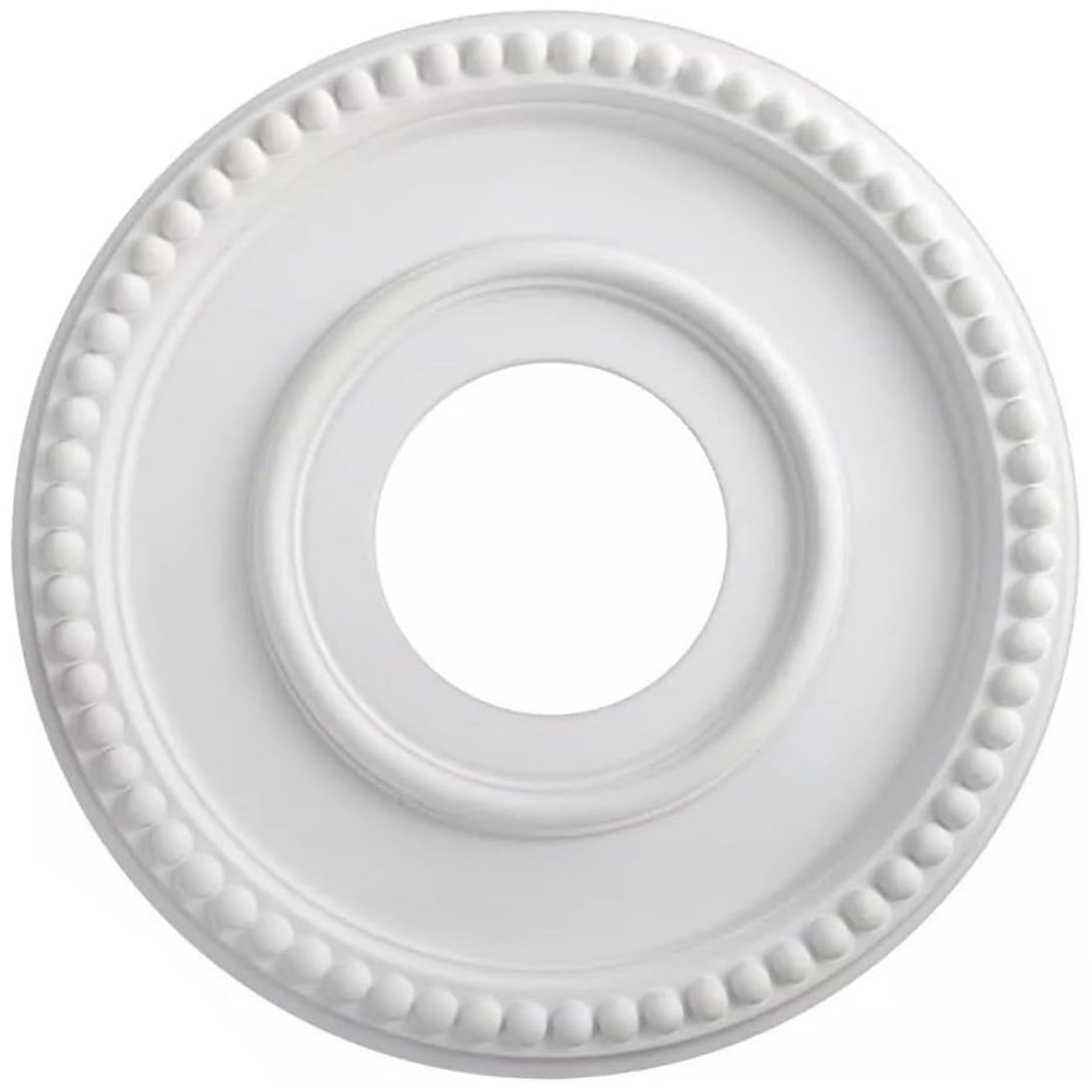 Rosace de plafond moulure haut de gamme blanche en polystyrène rigide 12,4 pouces
