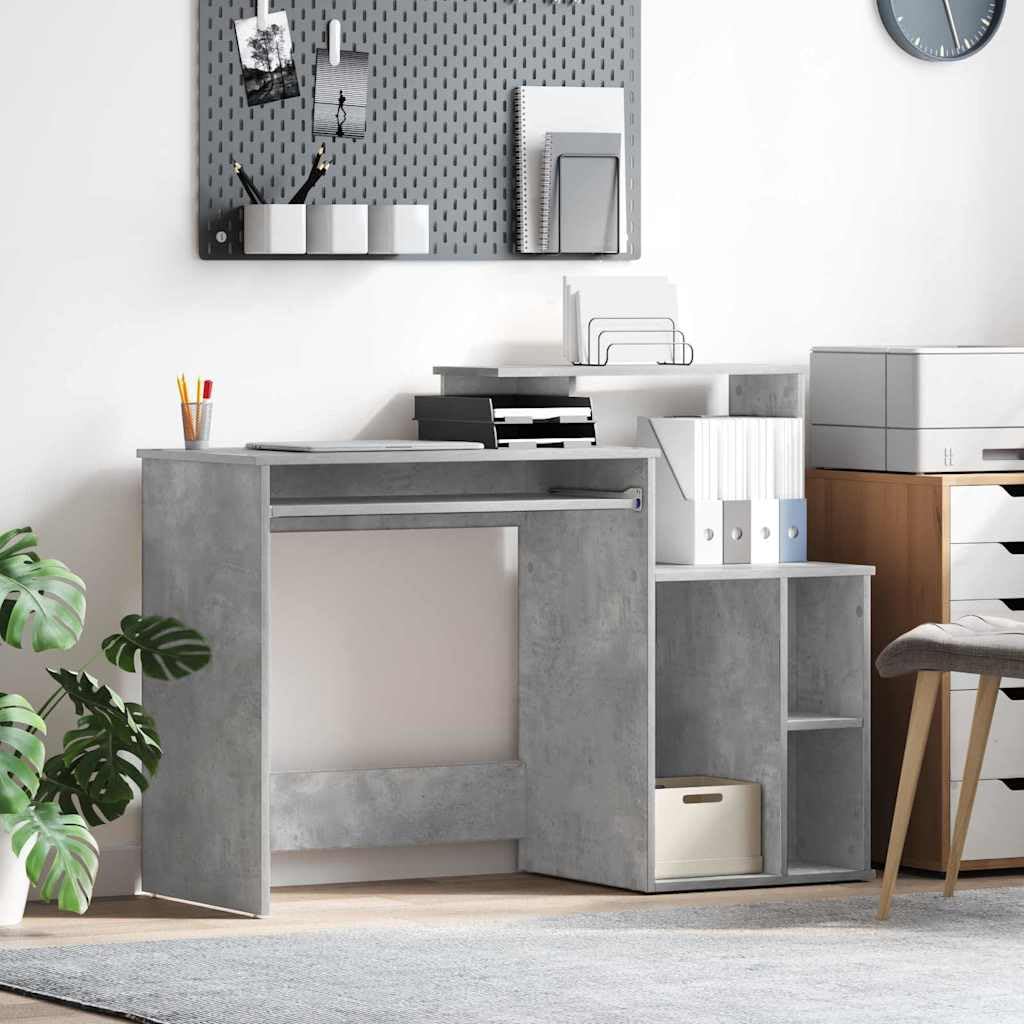 vidaXL Schreibtisch Betongrau 120,5 x 44 x 88,5 cm Holzwerkstoff