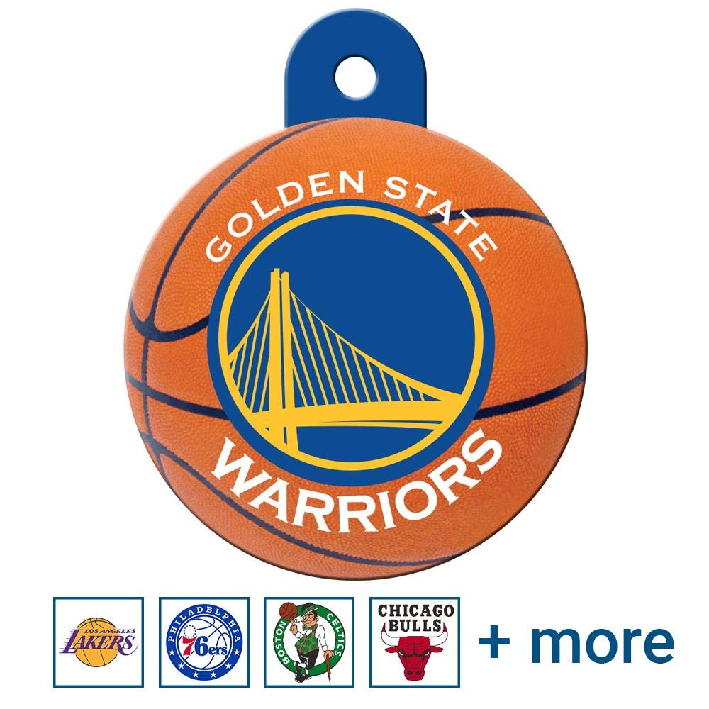 GoTags Personalized Engraved NBA Dog Tags, Round Shape Pet ID Tags