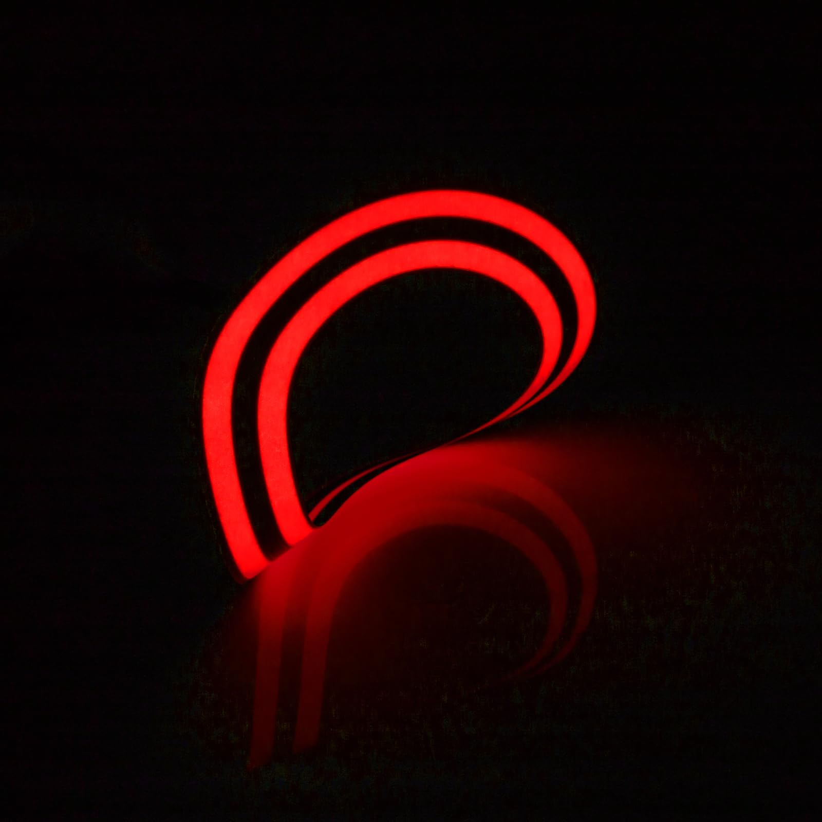 Ygmylandbb 13cm EL Panel Disc, EL Tape Identity Disc, 5.1 Inch Electroluminescent Tape Panel Backlight Decorations Light with Continuous ON/Slow Flash/Fast Flash Lighting Modes, Red 2Pcs