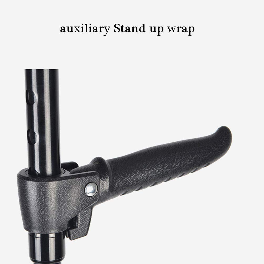 Bastón Plegable con luz LED, Antideslizante, Ligero, Plegable, de Aluminio, con Aviso de Alerta, fácil de Plegar para empacar en tamaño pequeño para Viajes y Tiendas, muletas