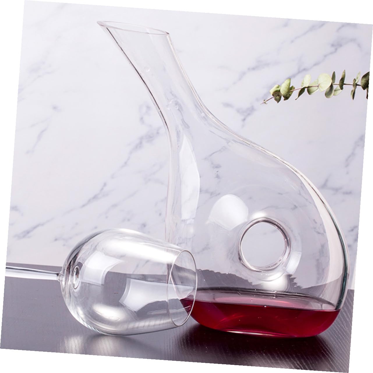 Decantador de Vino de Cristal Creativo Base Plana para Bar