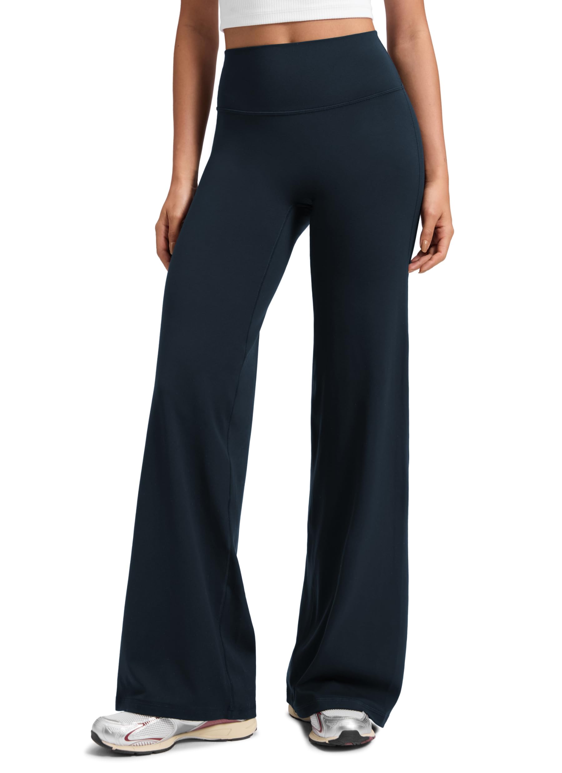 CRZ YOGA Softretch Pantalones Anchos - 71/76/81cm | Sin Costura Frontal, Ultra Cómodo, Tacto Sobre la Piel, Yoga, Casual, Cintura Alta, para Mujer