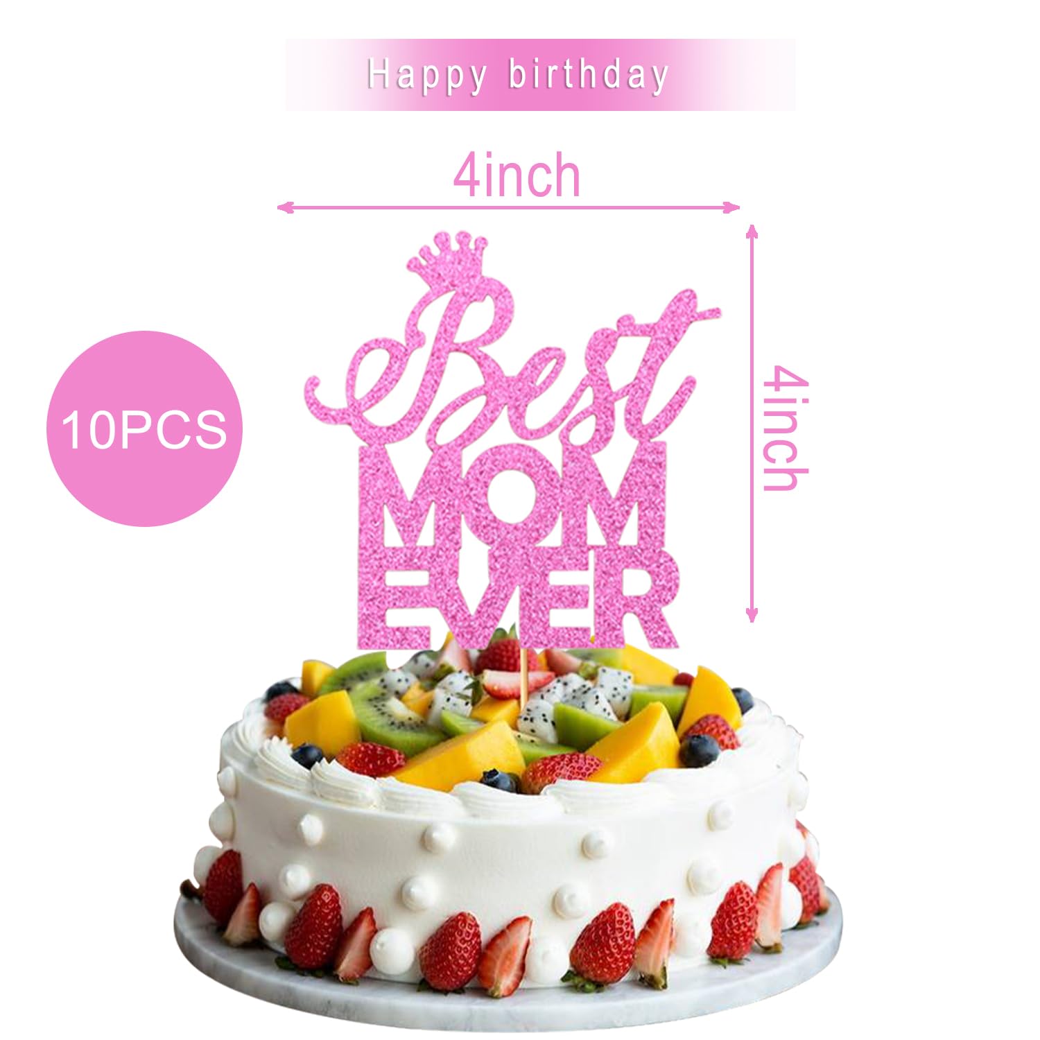 Topper per torta con lettera M con iniziali calligrafia, corona per torte, cupcake, fiori geometrici rustici, acrilico, nero, decorazioni per torte di