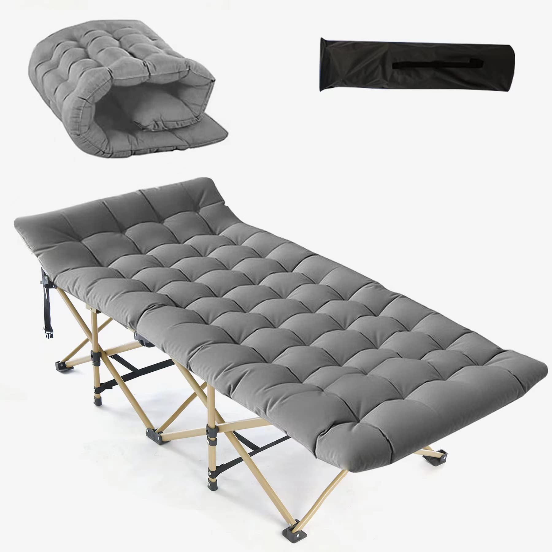 Ruidaiy Folding Camping Cot, Folding Cot for Camping,Camping Cot for Adults,Portable Folding Outdoor Cot for Sleeping,Portable Travel Camp Cots for Home, Office Nap and Outdoor Beach