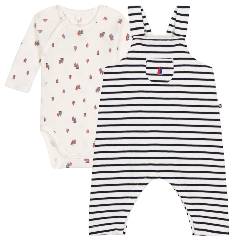 Petit Bateau Ensemble Salopette Mixte bébé