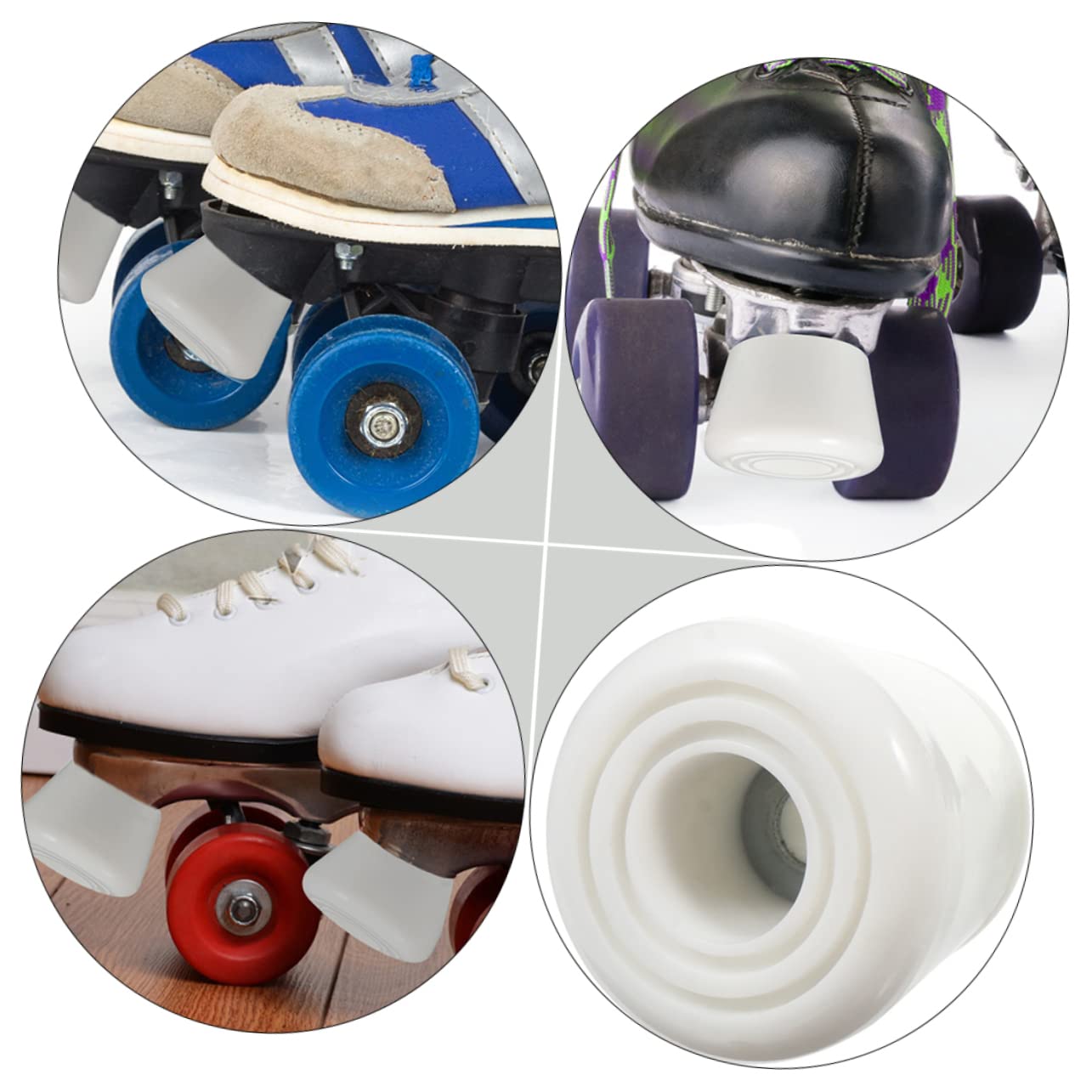 Mikikit Roller Skate Stoppers Wheels Versatile Brake Block for Roller Skates Easy to Assemble