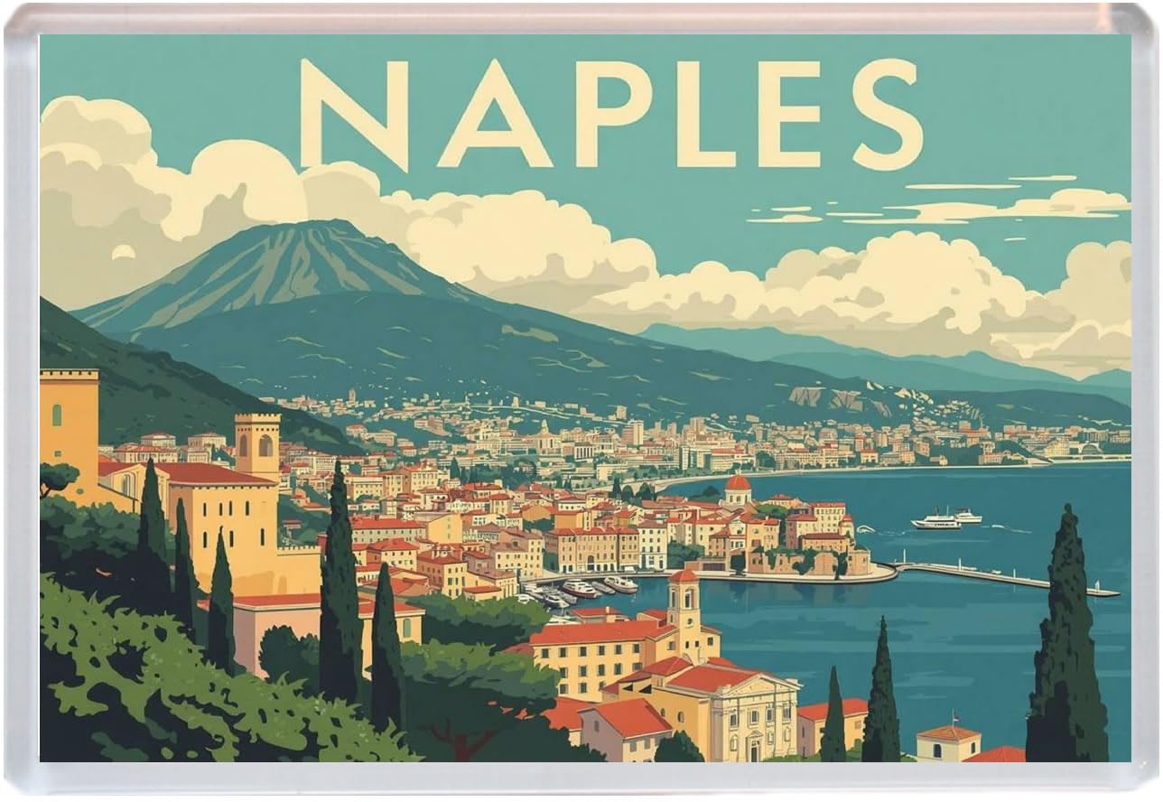 Naples - Italy - Jumbo Artistic Fridge Magnet 96 x 67mm BBSFHM3161