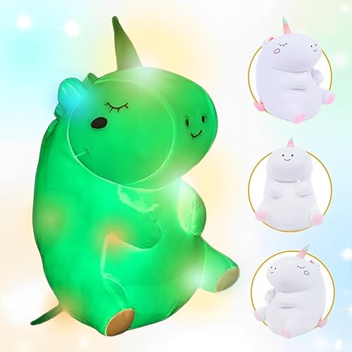 Peluche de unicornio que brilla en la oscuridad, juguetes de unicornio para niñas de 4 a 6 años, regalos para el día de San Valentín para niños,
