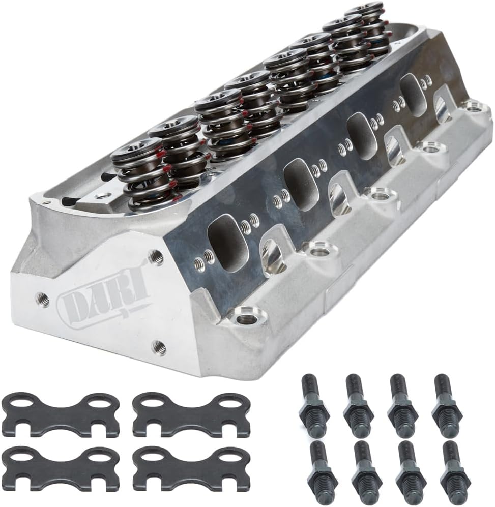 Dart Cylinder Head, SHP, 2.050 in / 1.600 in Valve, 205 cc Intake, 58 cc Chamber, 1.437 in Springs, Angle Plug, Aluminum