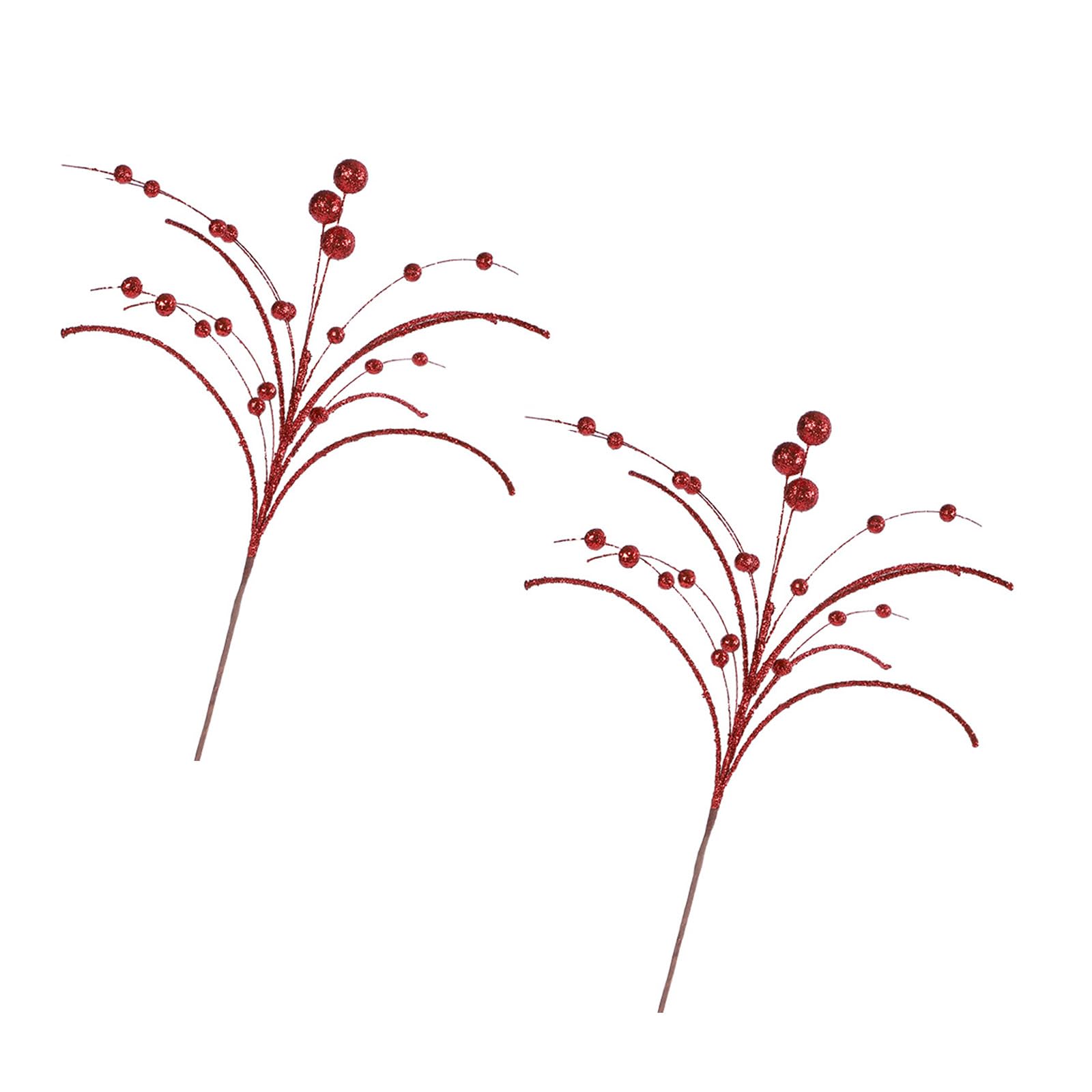 carotoe 2Pcs Christmas Holly Berries Branch Holly Berries Stems Christmas Plant Decoration for Party Centerpieces Holiday Decorative Branch