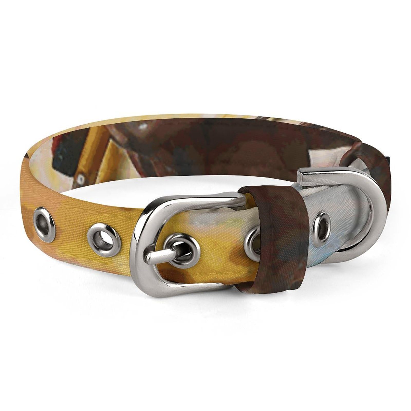 Collier pour chien réglable et résistant imprimé de peintures colorées anti-frottement