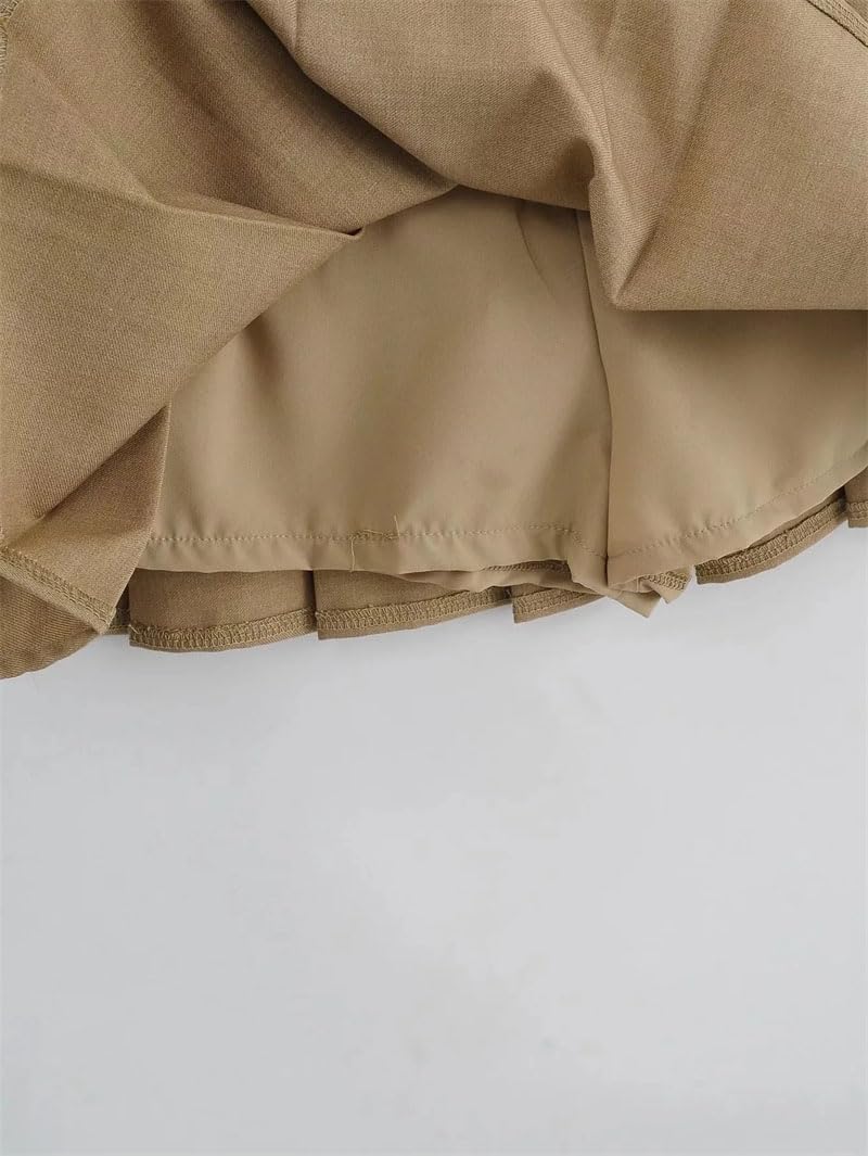 Women's High Waisted Mini Skirts with Shorts Vintage Pleated Tennis Skirts