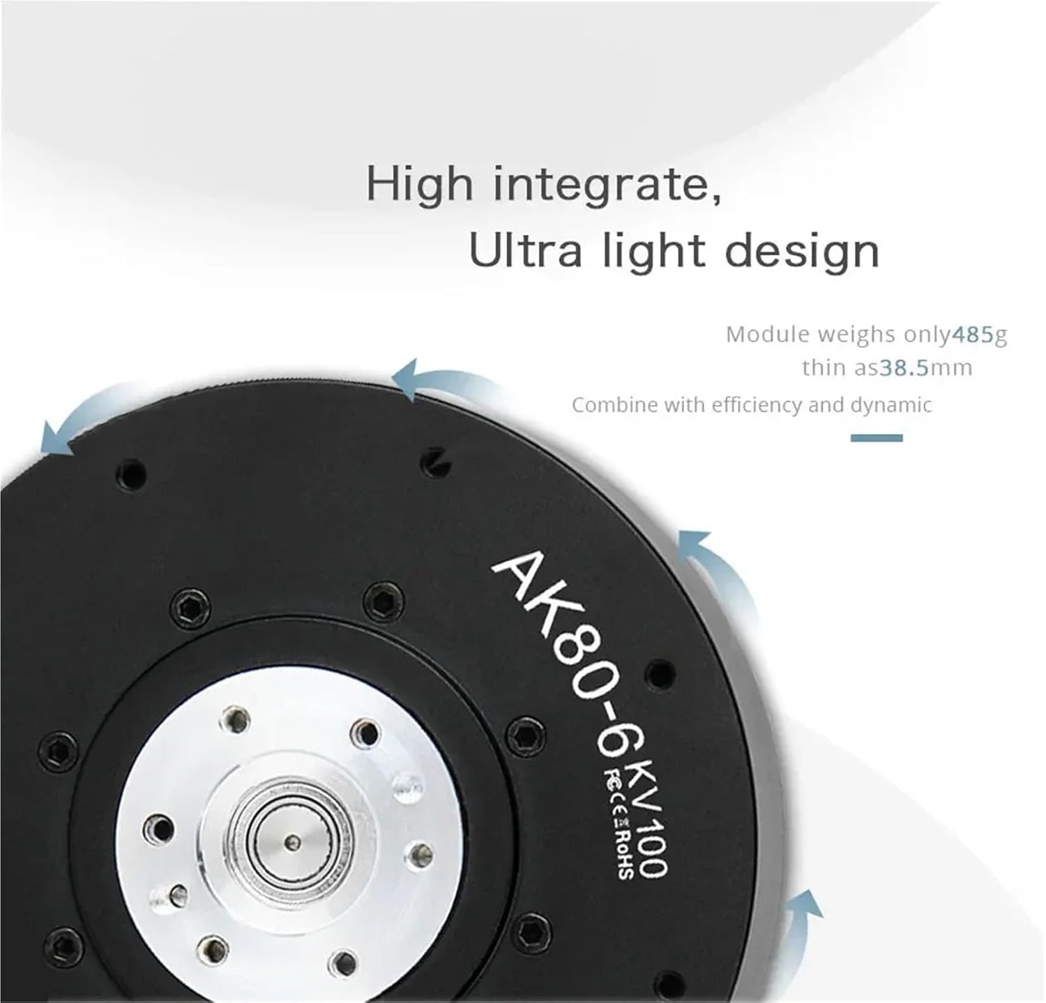 AK80-6 KV100 Robot Brushless Motor for Exoskeleton Quadruped Robot Dynamics Robotic Dynamic Module with Driver Encoder