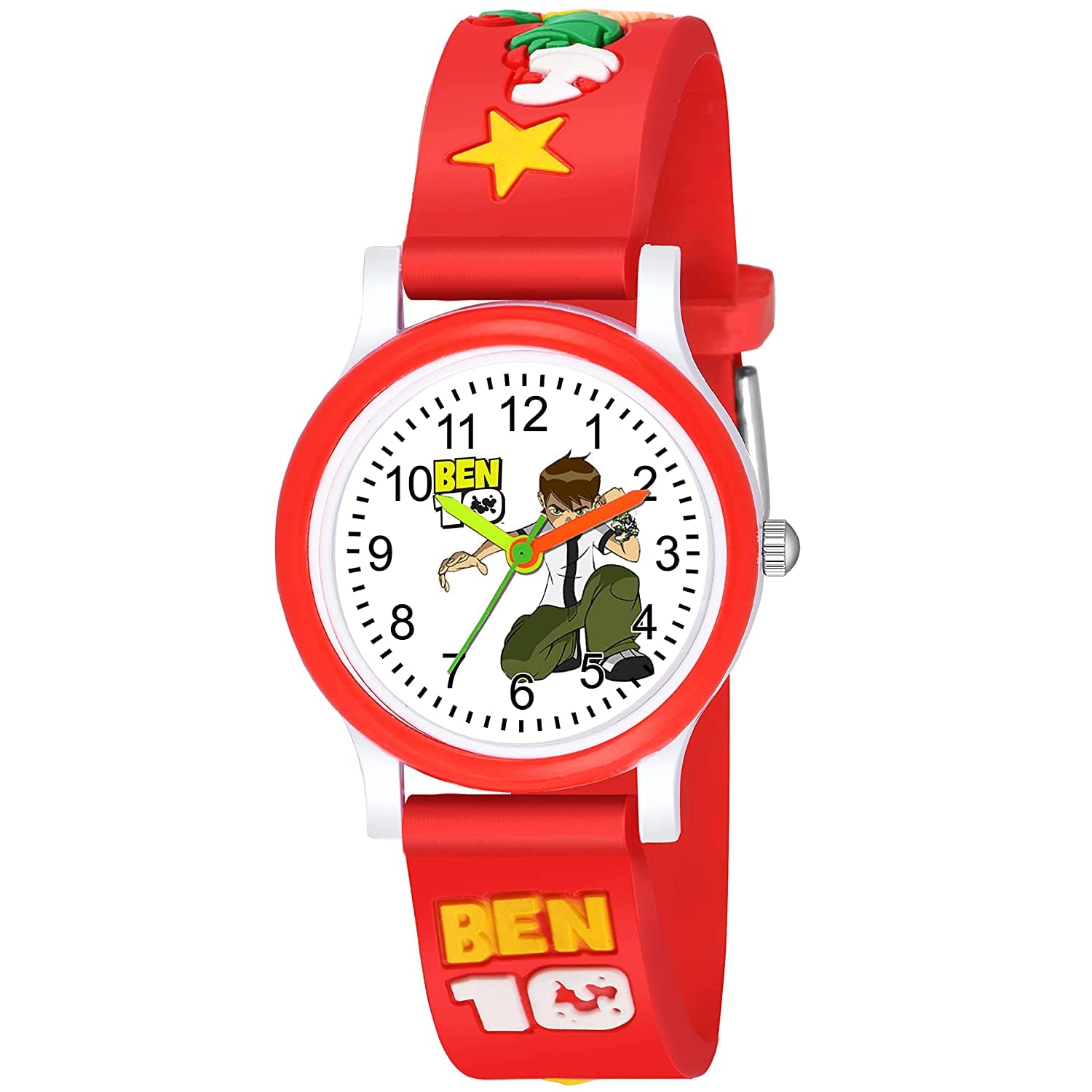 Rozti White Dial Ben Ten Red Strap Silicone Belt Analogue Kids Watch for Boys (B0CH3QPKHQ) Amazon Price History, Amazon Price Tracker