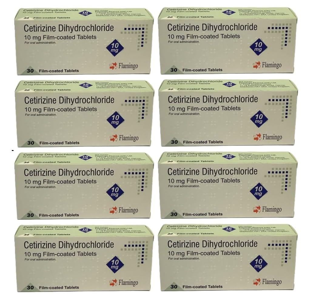 Cetirizine Hayfever Allergy Relief 240 Tabs (8 Month Supply) Fast Acting (Within 1 Hour) for Sneezing, Watery Eyes, Itchy & Runny Nose Antihistamine Tablets