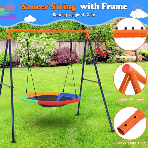 Gaomon N0-LBHCUTLVLUGVERHLSNGWM7U 45 Inch Saucer Swing With Frame thumb #1