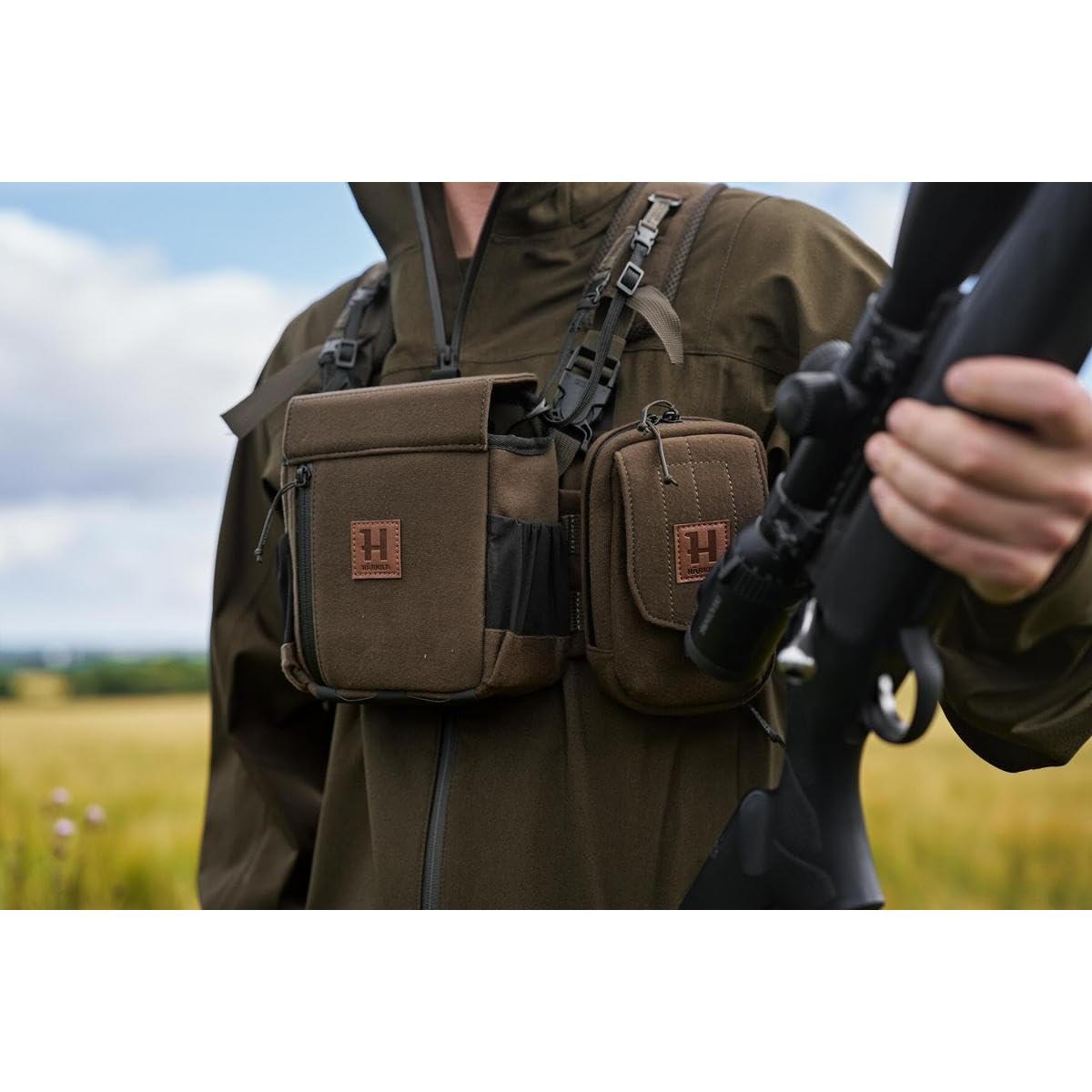 Härkila Thermal Spotter Pouch – Thermo-Spotter-Tasche für Wärmebild-Optik – MOLLE-kompatibel, Gepolstert & Geräuscharm – Dark Willow Green