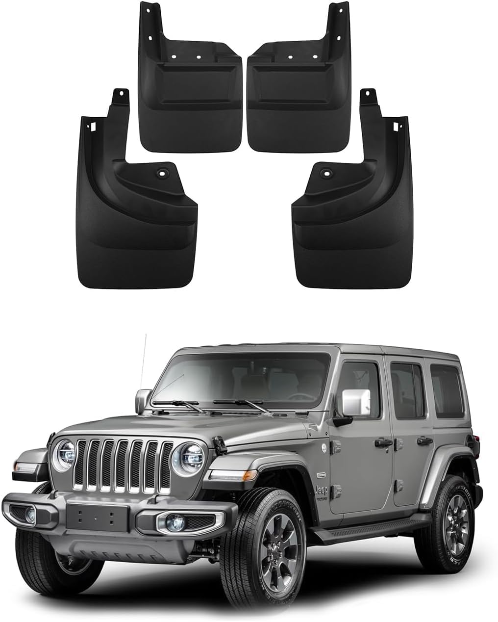 PLKASHUC Mud Flaps Car Mudguards for Jeep Wrangler Rubicon 2023-2025.