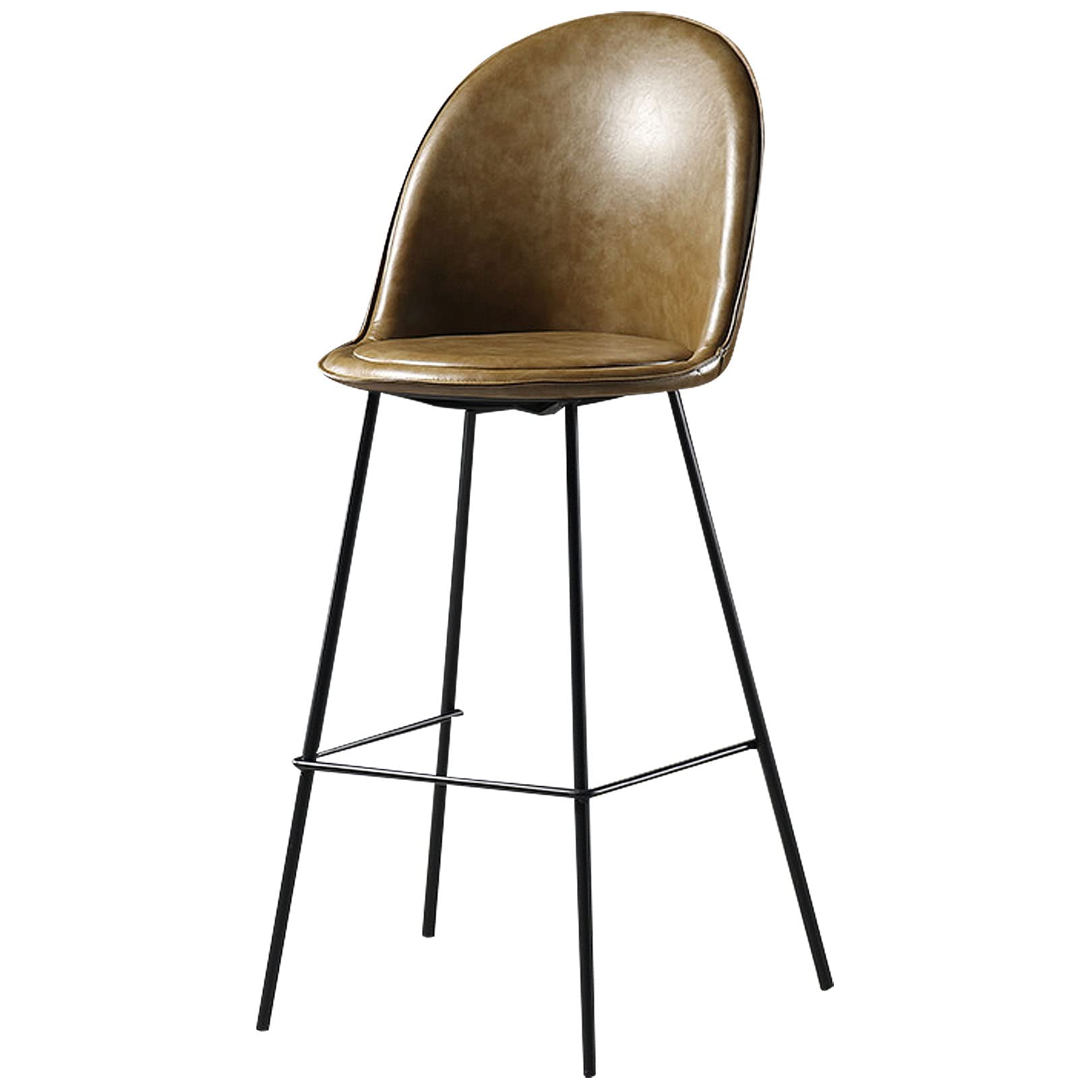 Chaise de bar de cuisine 330lbs avec assise similicuir confortable