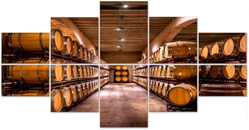 Paquete de 10 paneles acústicos artísticos para bodega, barriles de whisky, barriles de madera francesa, panel decorativo que absorbe el sonido,